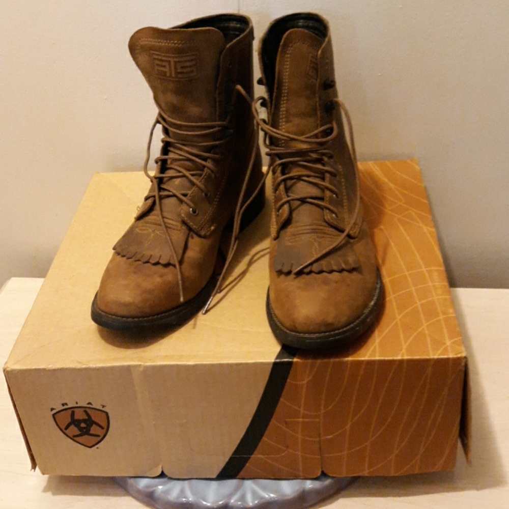 Ariat  Distressed Brown Lace up Roper Boots